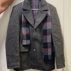 Brand new without tags mens grey pea coat